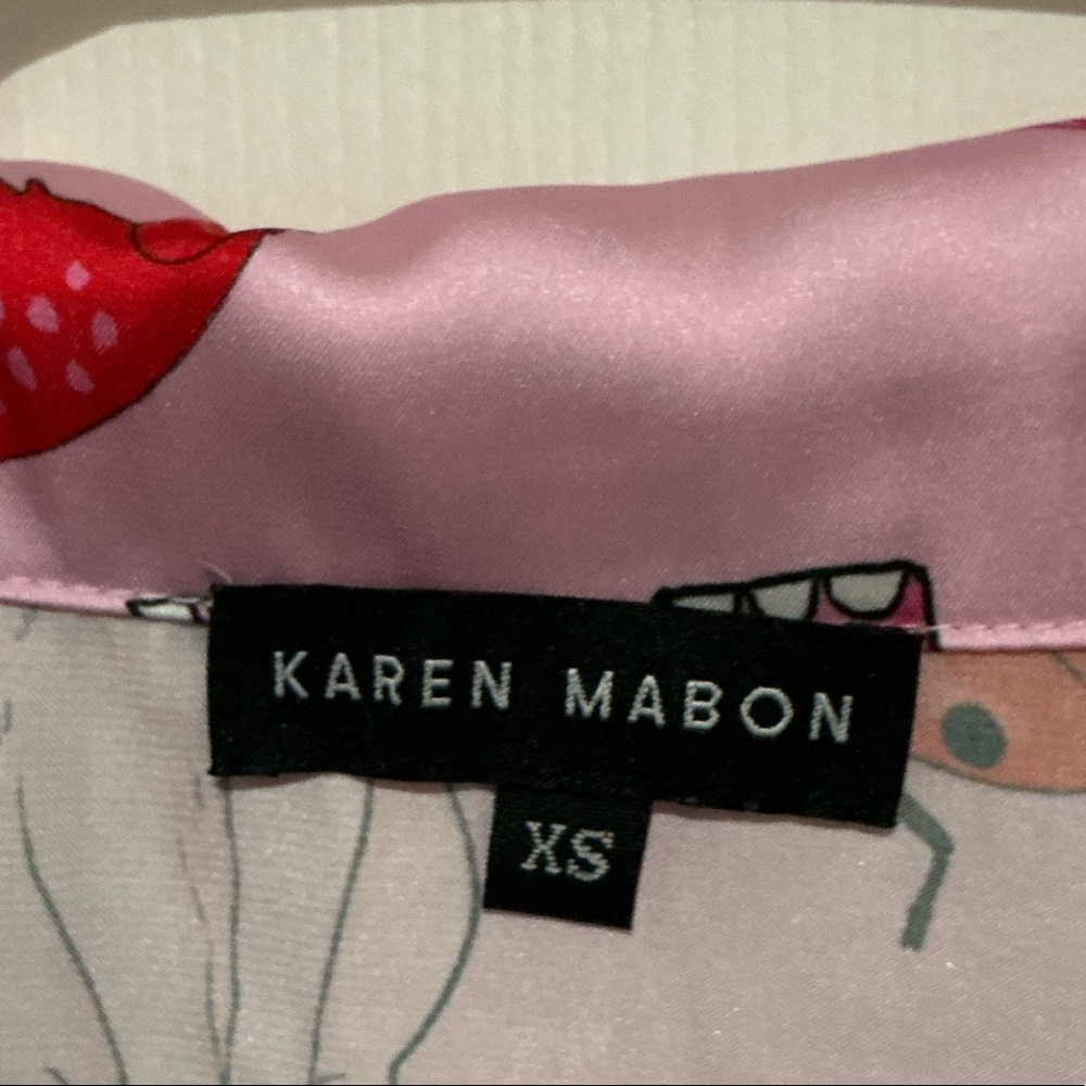 Karen Mahon satin Pink Animal Print pajama set size XS - Picture 3 of 3